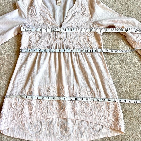 Sundance Embroidered 3/4 Sleeve Cotton High Low Boho Tunic Blouse—SZ. Small - Picture 10 of 14